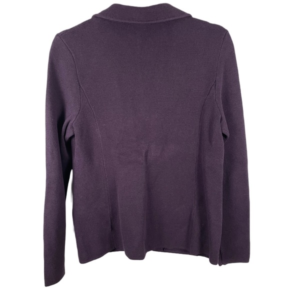 TALBOTS KNIT BLAZER | Deep Purple | Size Small - Picture 2 of 6